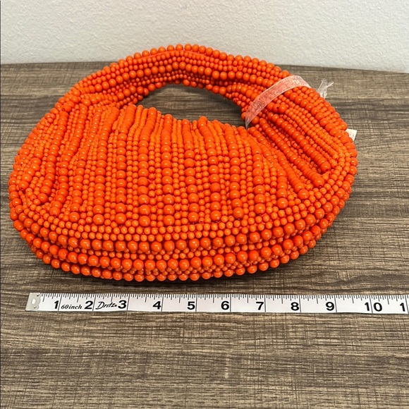 Vibrant Orange Beaded Hobo Bag ✨🧡 - Picture 7 of 8